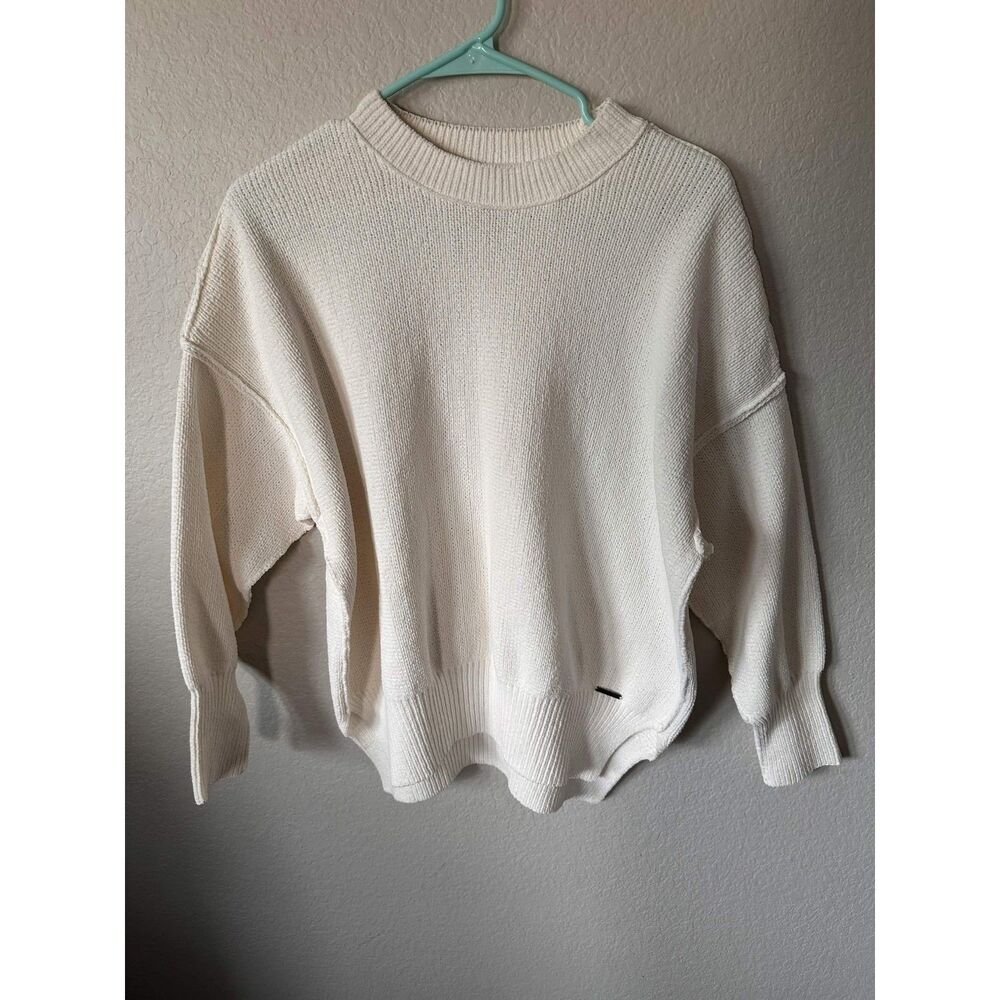Abercrombie Fitch Soft Chenille Sweater XXS Cream White Oversized Slouchy Knit